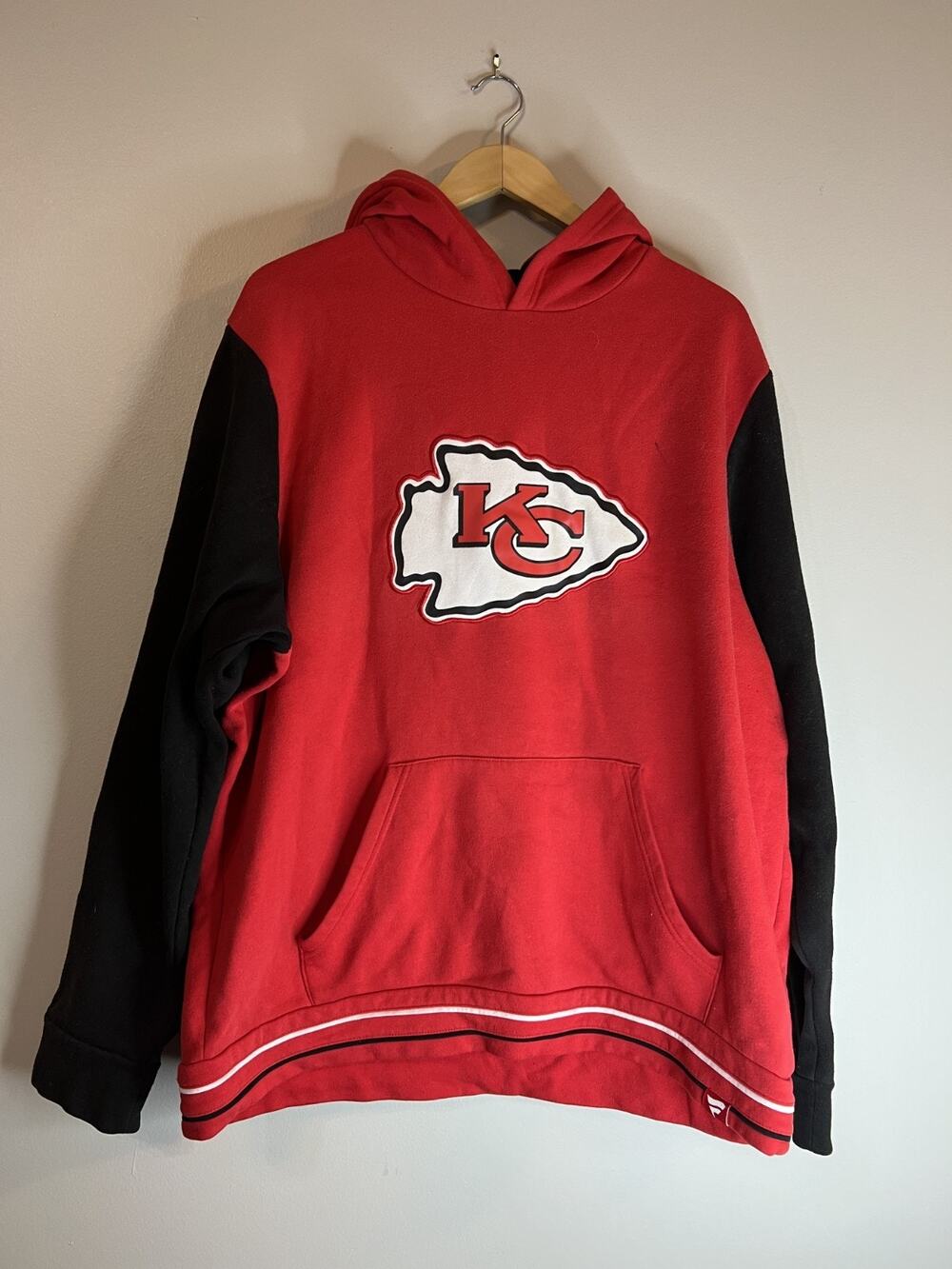Kansas City Chiefs Hoodie Mens XL Fanatics Pullover Sweatshirt Fleece